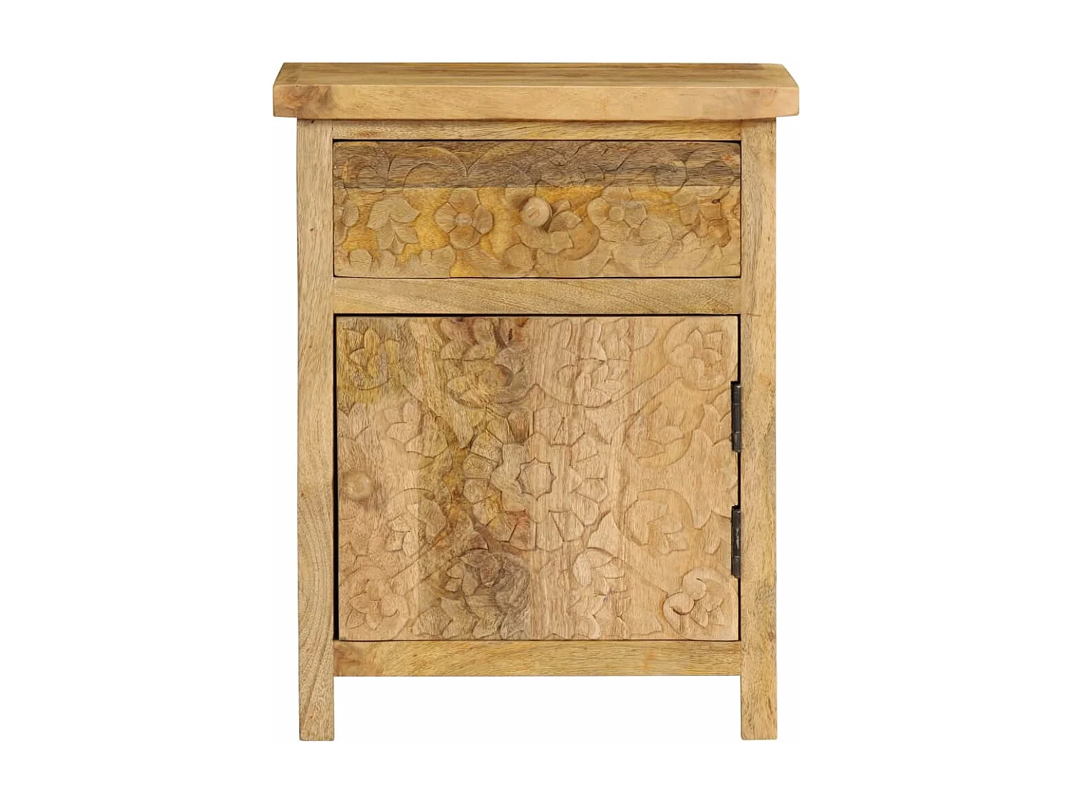 Mesita de noche cómoda armario dormitorio mueble madera maciza mango 40x30x50 cm 1402082