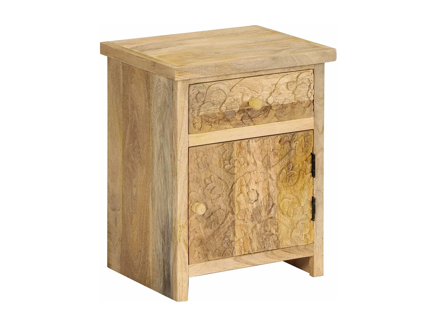 Mesa de cabeceira cômoda guarda-roupa móvel quarto madeira maciça mangueira 40 x 30 x 50 cm 1402082