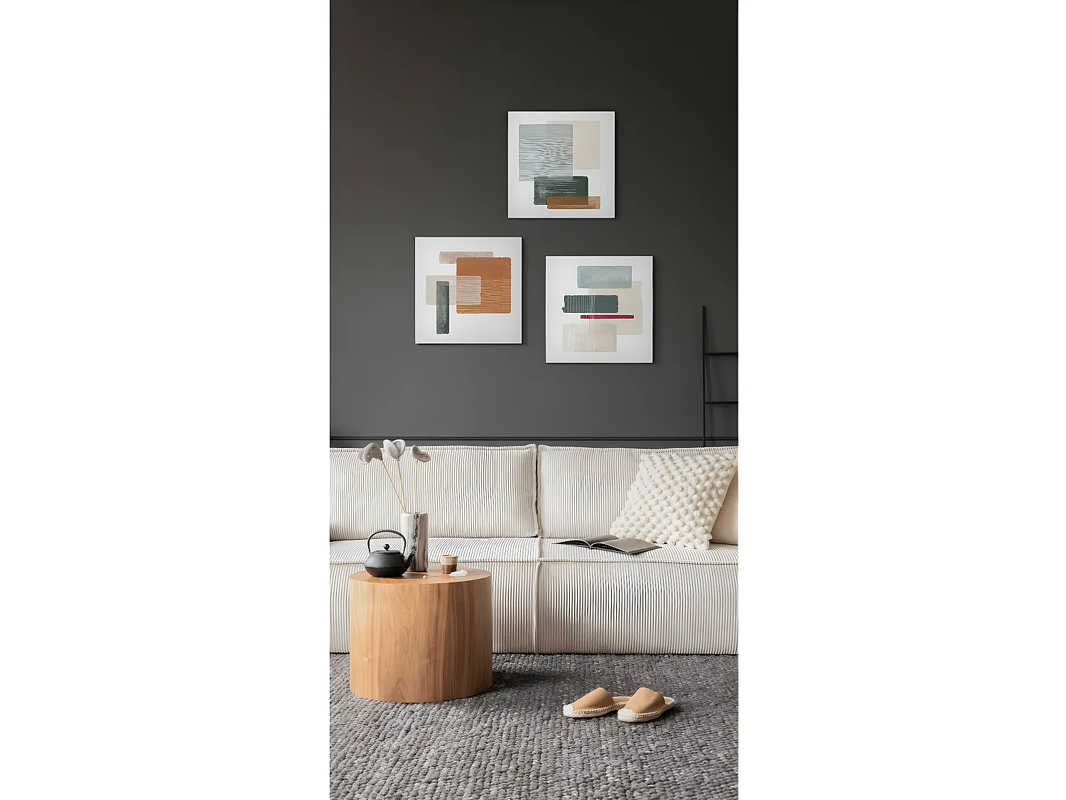 Tableau sur verre synthétique forme géométrique 90x90 cm