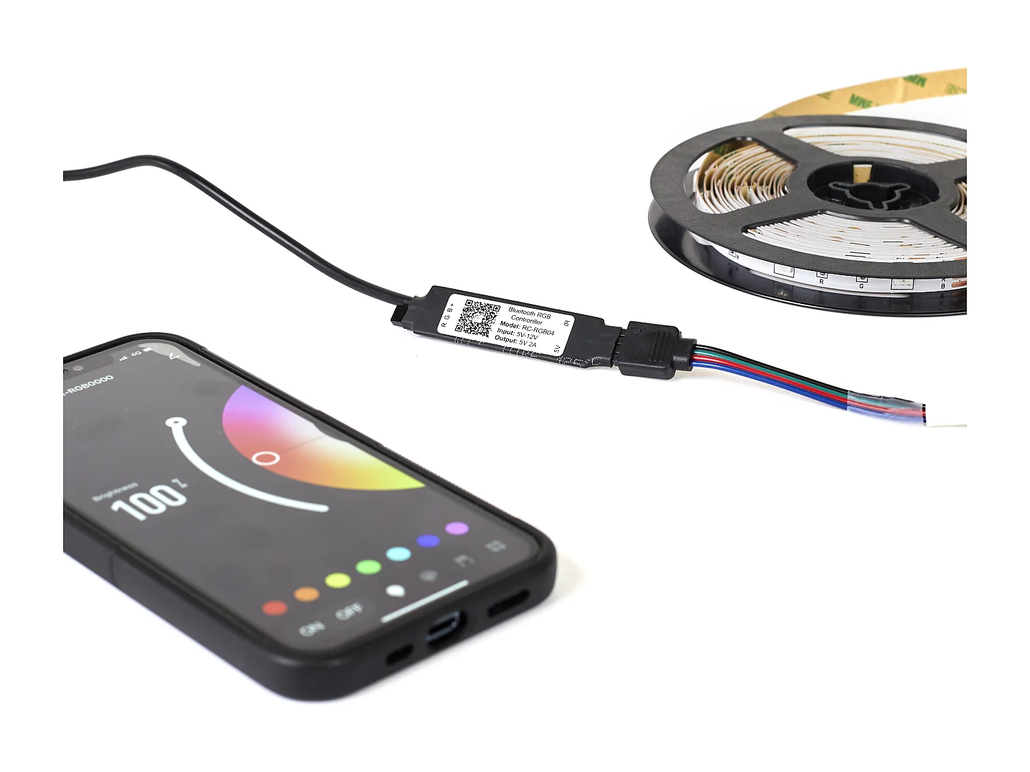 Ruban Rgb 30 Led 5m Connecte Multicolore