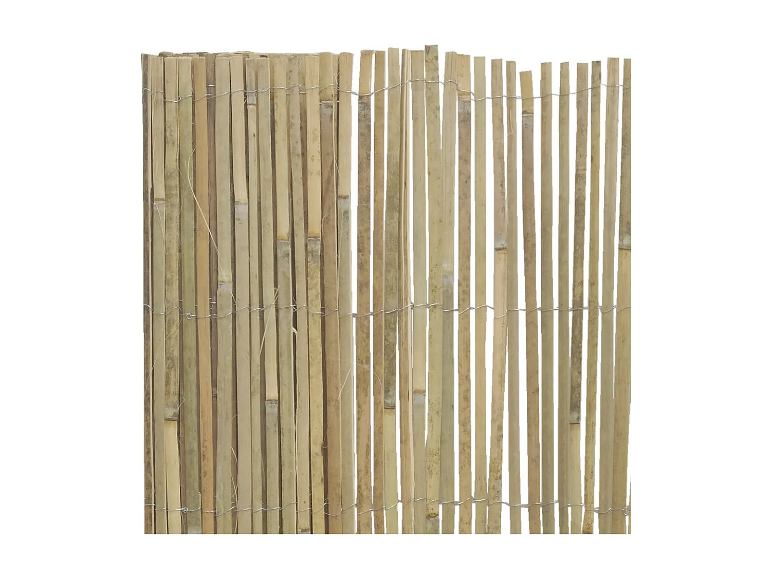 Canisse en bambou naturel - 1,5 x 5m [Lot de 3]