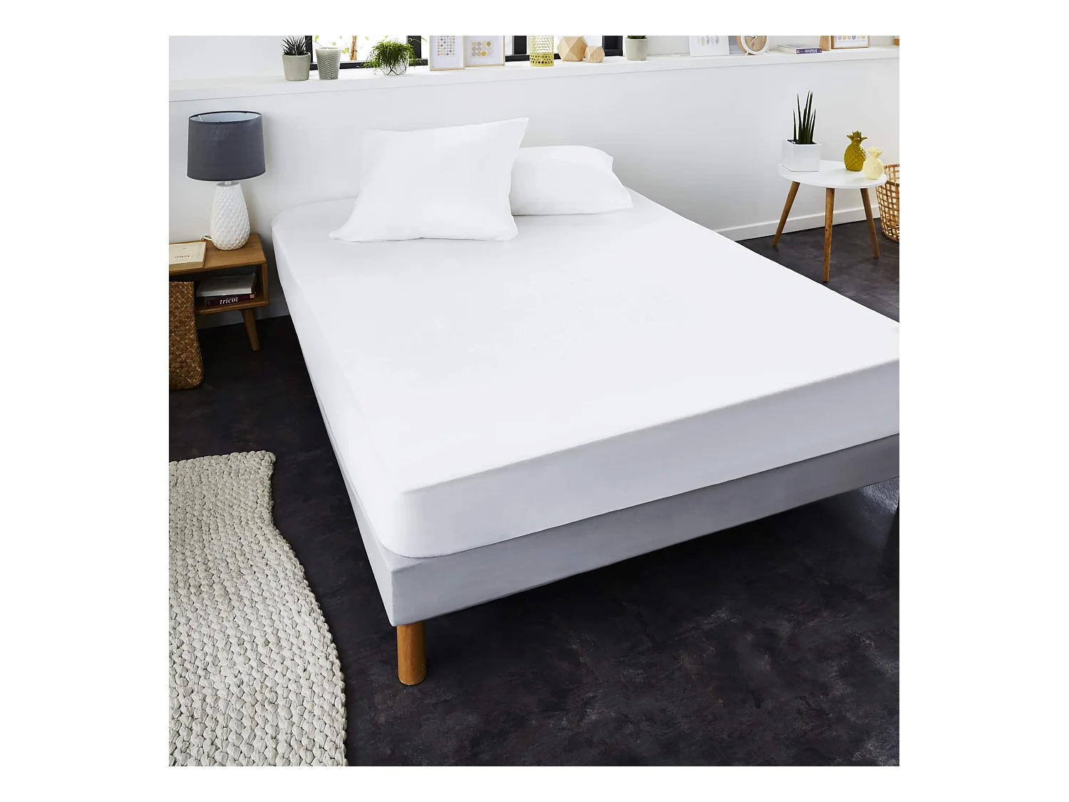 Protège matelas anti-acariens Greenfirst imperméable molleton 100% coton 2x80x200