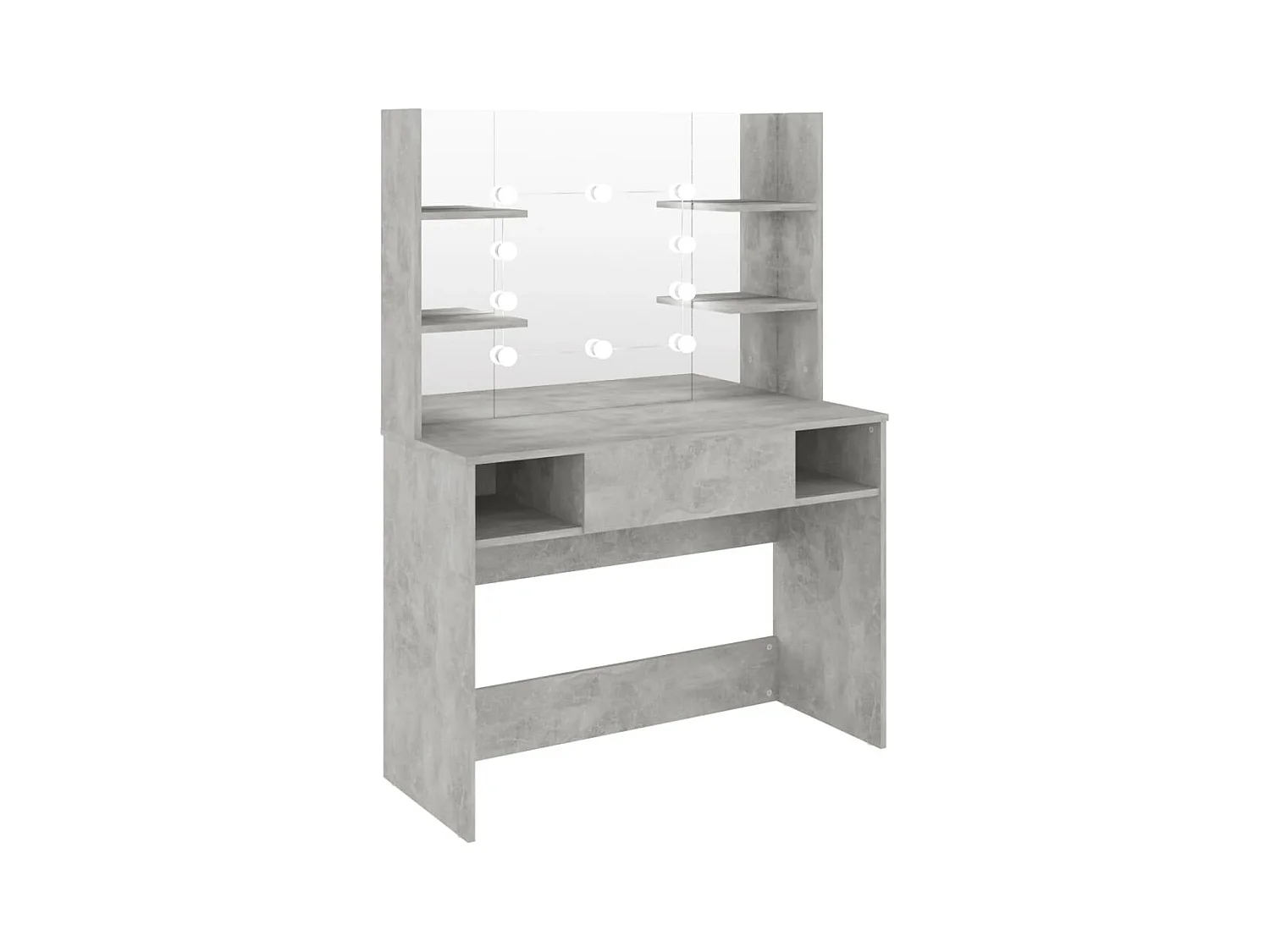 Toletta tavolo da trucco mobili di design mobili per camera da letto illuminazione a LED 100 x 40 x 135 cm MDF grigio cemento 02_0006399