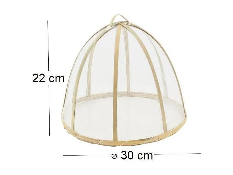 Cloche en bambou et filet blanc