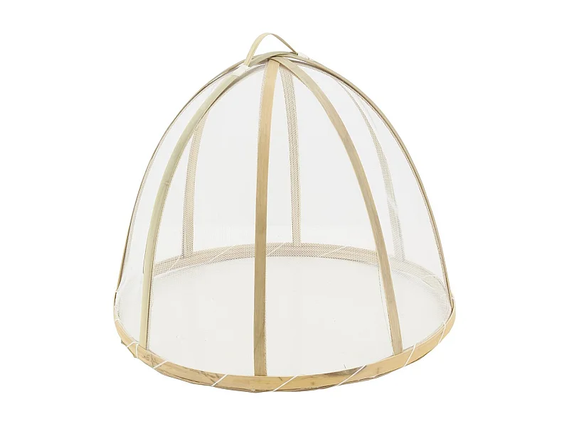 Cloche en bambou et filet blanc