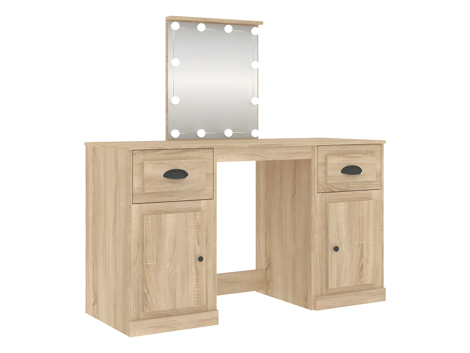 Tavolo da trucco tavolo da trucco design mobili camera da letto con led 130 x 50 x 1325 cm rovere 02_0006369