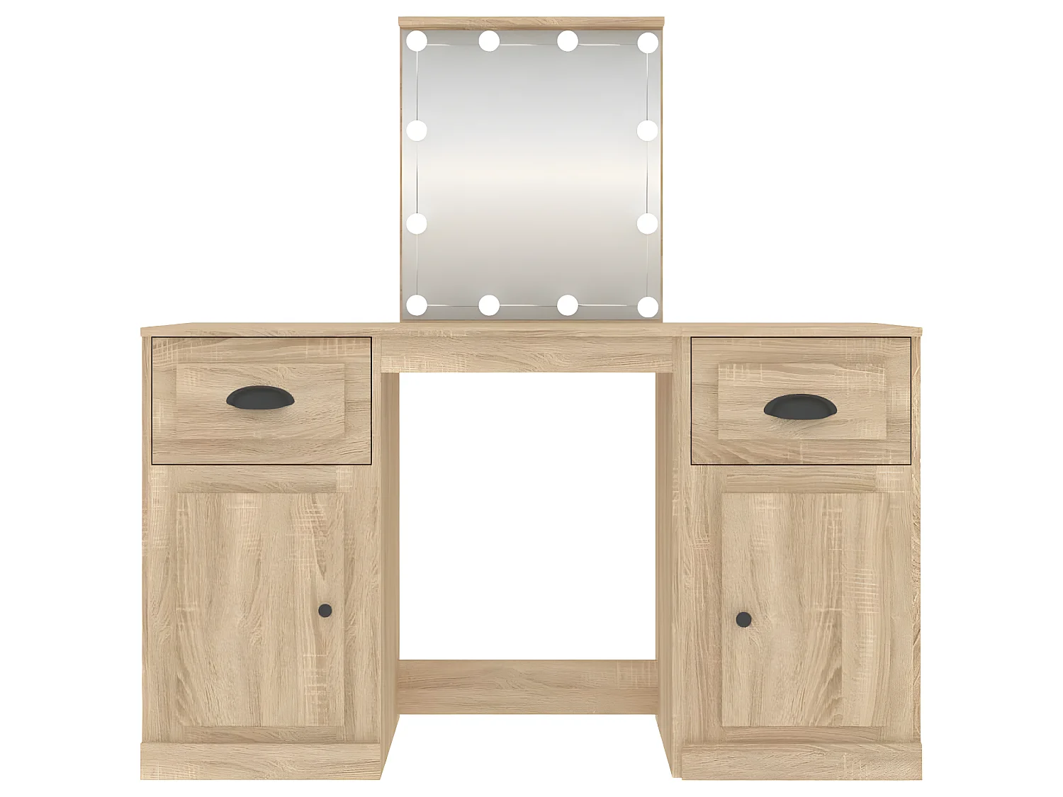 Penteadeira mesa de maquiagem móveis de design móveis de quarto com led 130 x 50 x 1325 cm carvalho 02_0006369