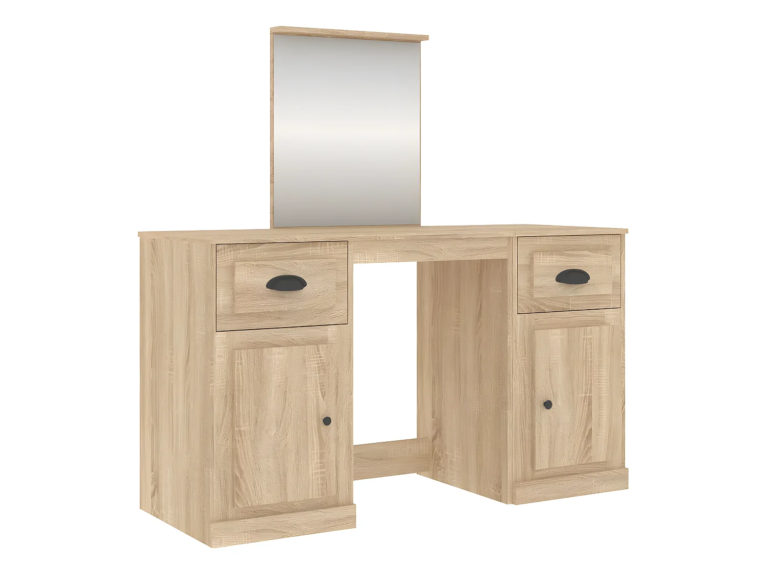 Tavolo da trucco tavolo da trucco design mobili camera da letto con specchio 130 x 50 x 1325 cm rovere 02_0006368
