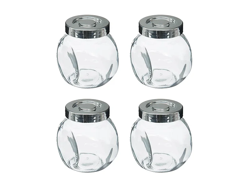 Lot de 4 Bocaux à Épices "Loupa" 200ml Transparent