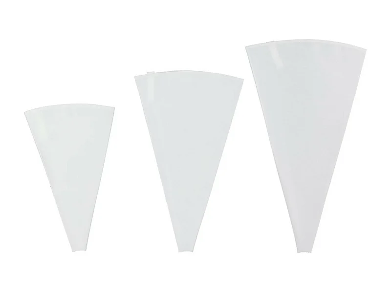 Lot de 3 Poches à Douille "Baba" 30cm Blanc