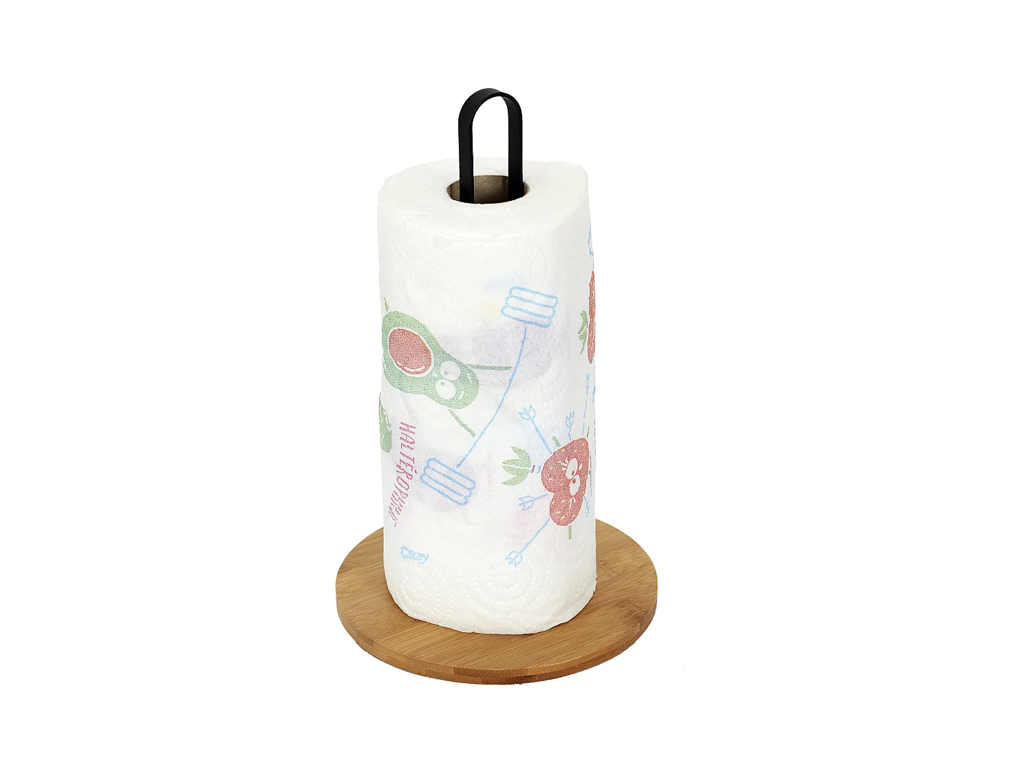 Support Essuie Tout Bambou Et Metal 16x27.4cm2