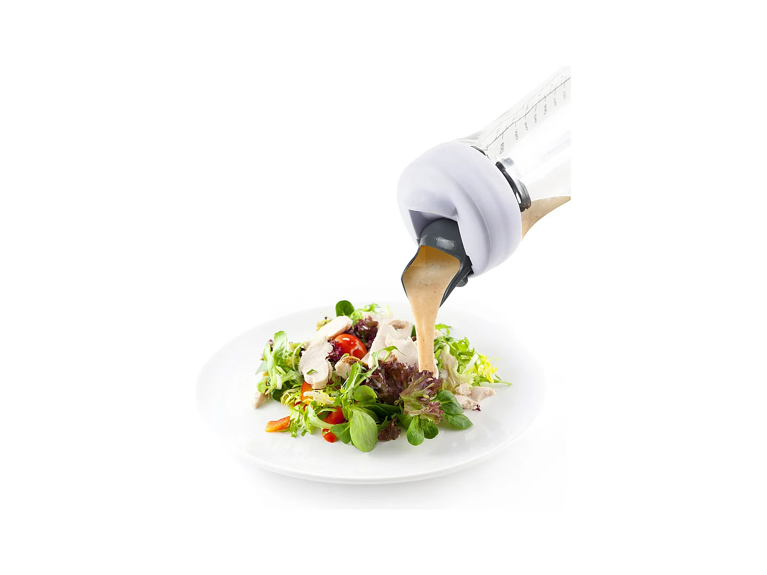 Shaker Bec Verseur 2en1 Cook Concept Transparent, Gris