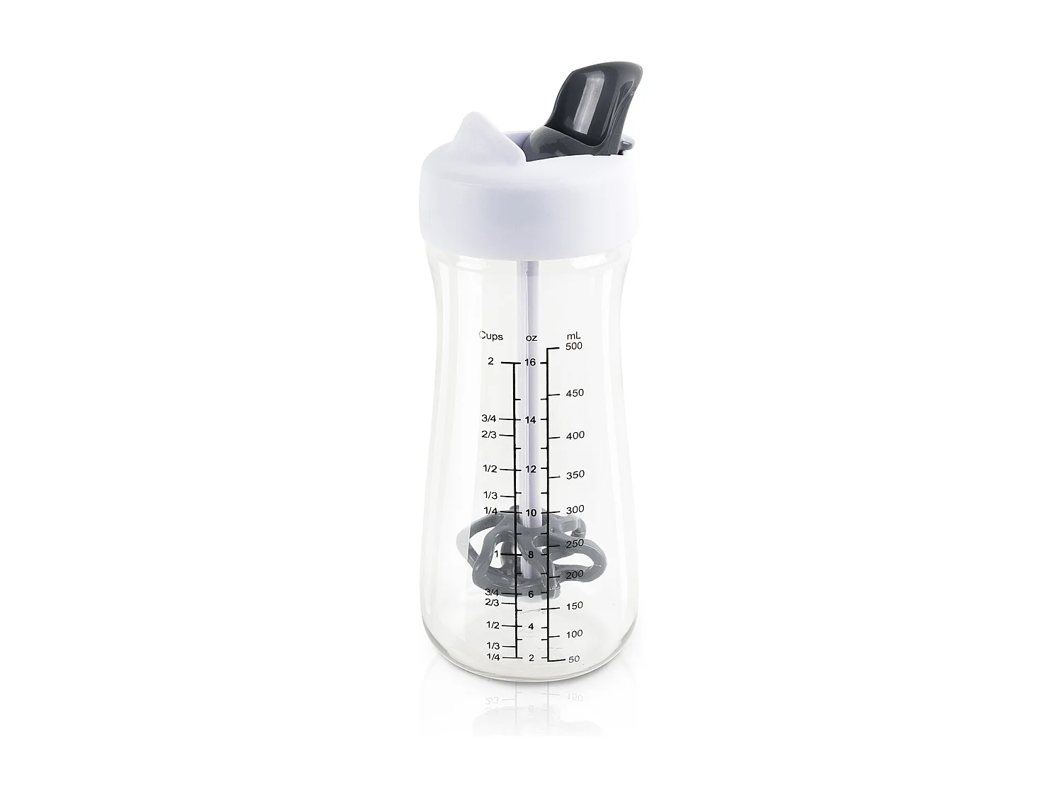 Shaker Bec Verseur 2en1 Cook Concept Transparent, Gris