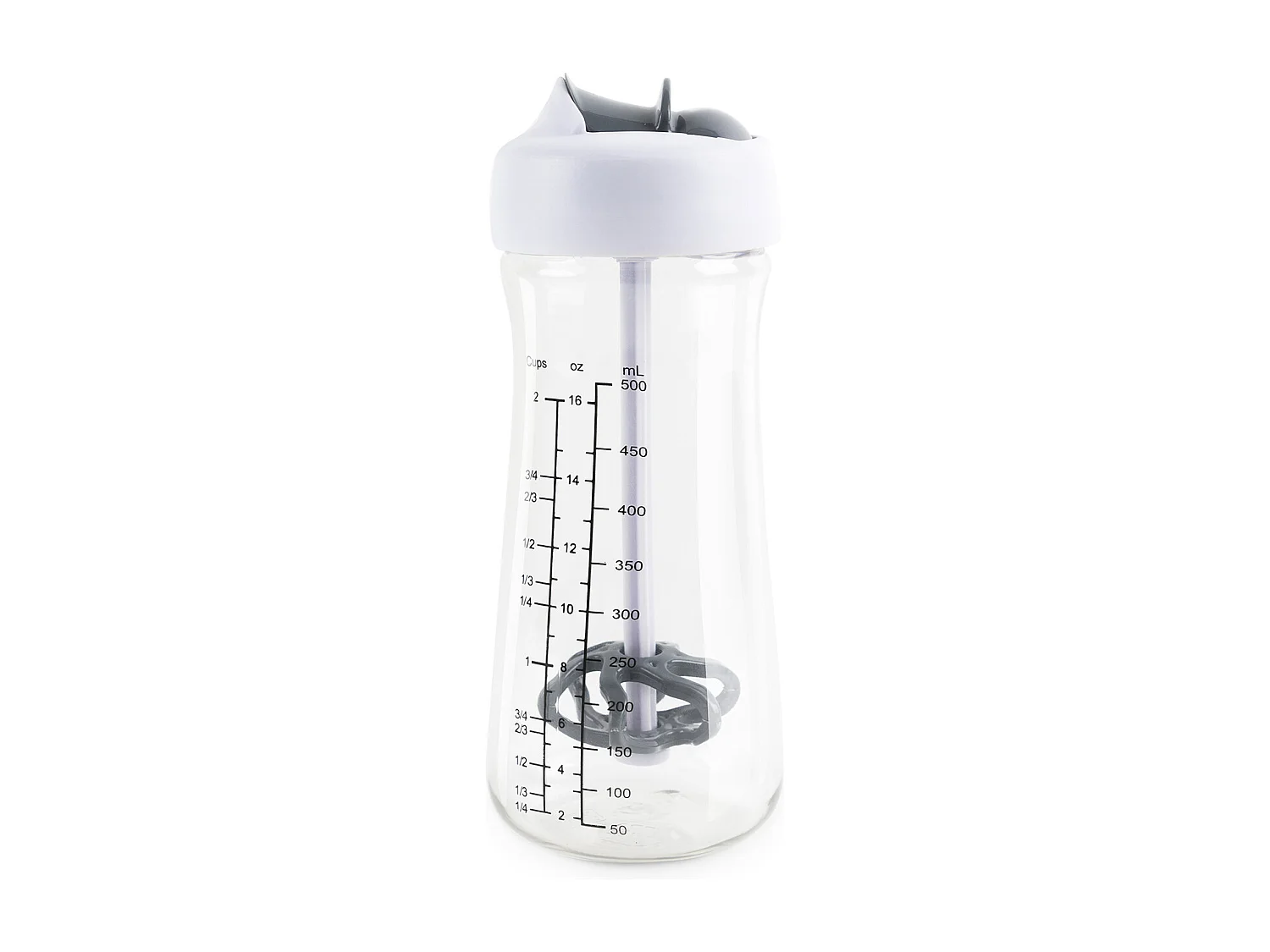 Shaker Bec Verseur 2en1 Cook Concept Transparent, Gris