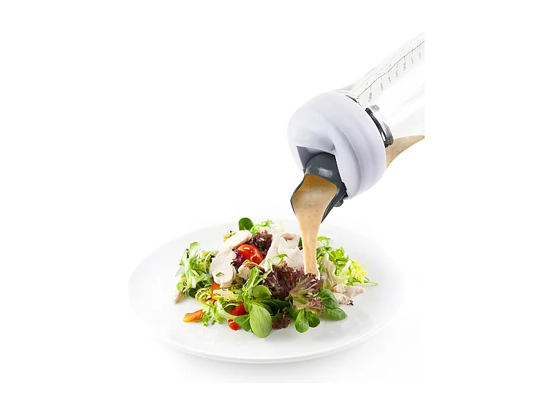 Shaker Bec Verseur 2en1 Cook Concept Transparent, Gris