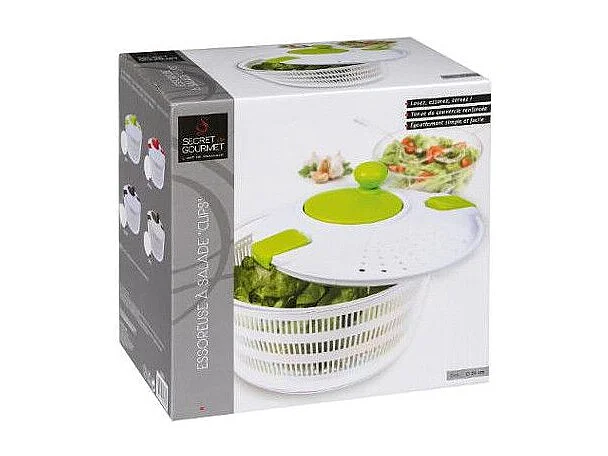 Essoreuse à Salade "Mécanique Clips" 3L Gris