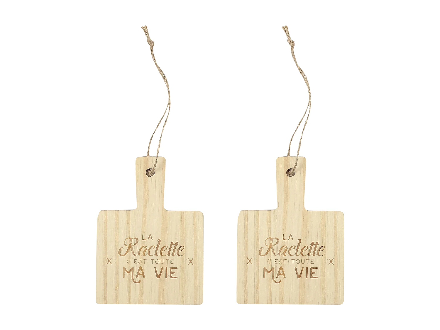 Repose Poelon A Raclette En Bois X4 Marron