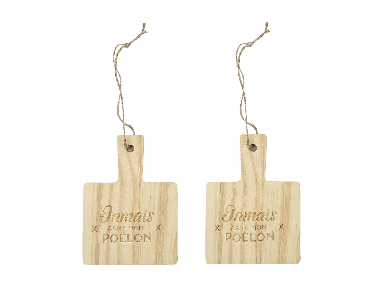 Repose Poelon A Raclette En Bois X4 Marron