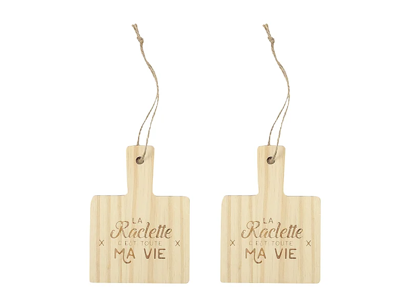 Repose Poelon A Raclette En Bois X4 Marron