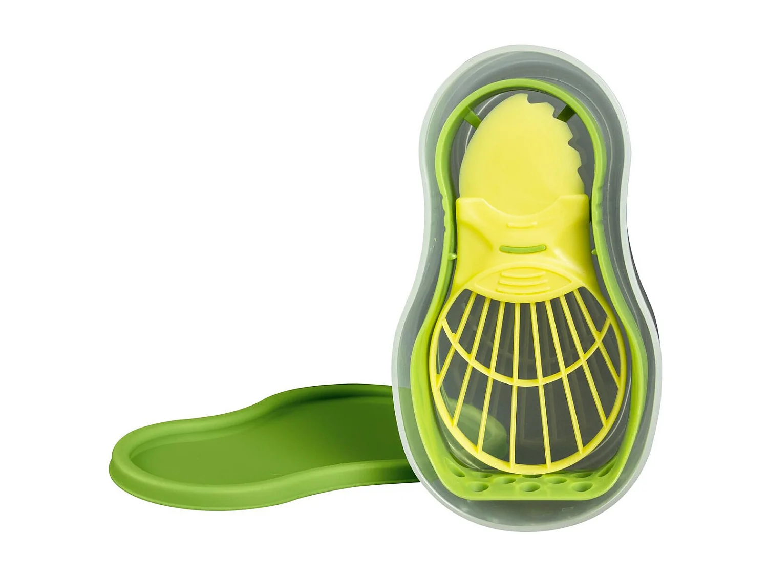 Boîte à Ustensiles "Avocat" 15cm Transparent & Vert