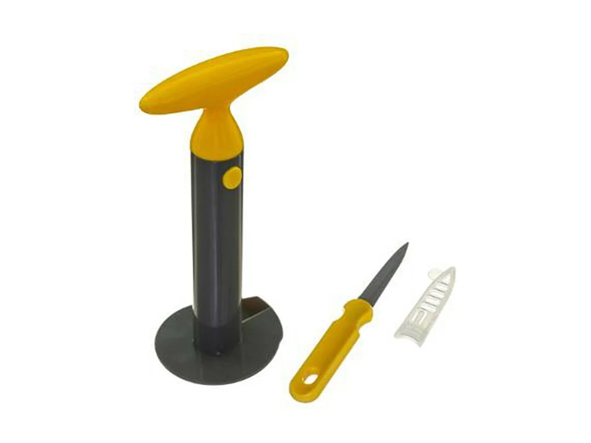 Set 2 Ustensiles de Découpe "Ananas" 24cm Jaune