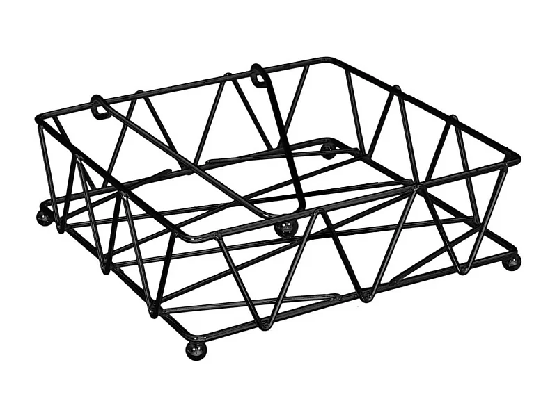 Porte-Serviettes Avec Rabat "Filaire" 18cm Noir