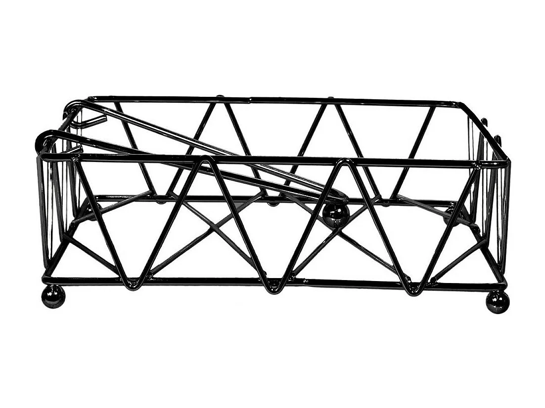 Porte-Serviettes Avec Rabat "Filaire" 18cm Noir