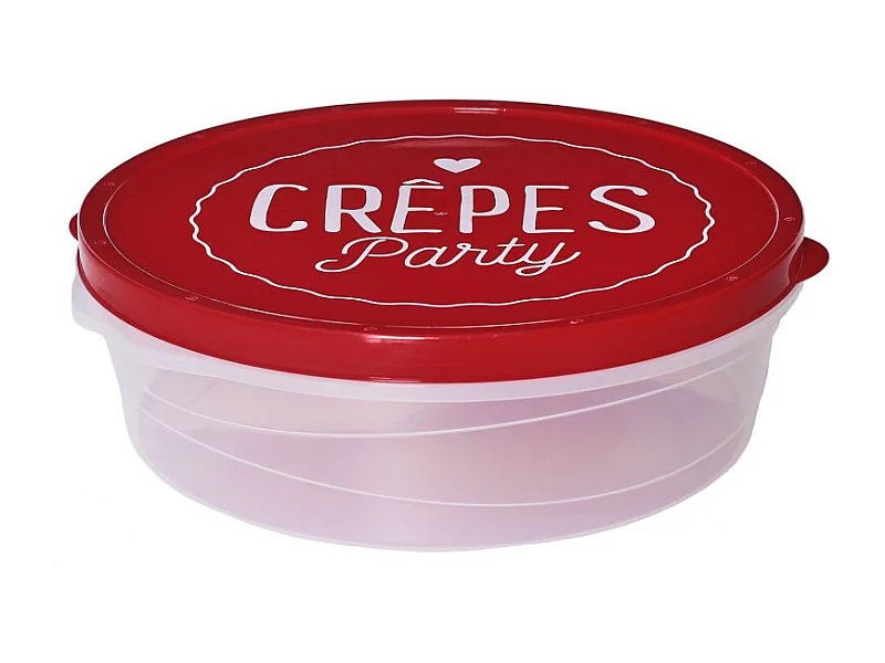 Boîte de Conservation "Crêpes" 28cm Rouge