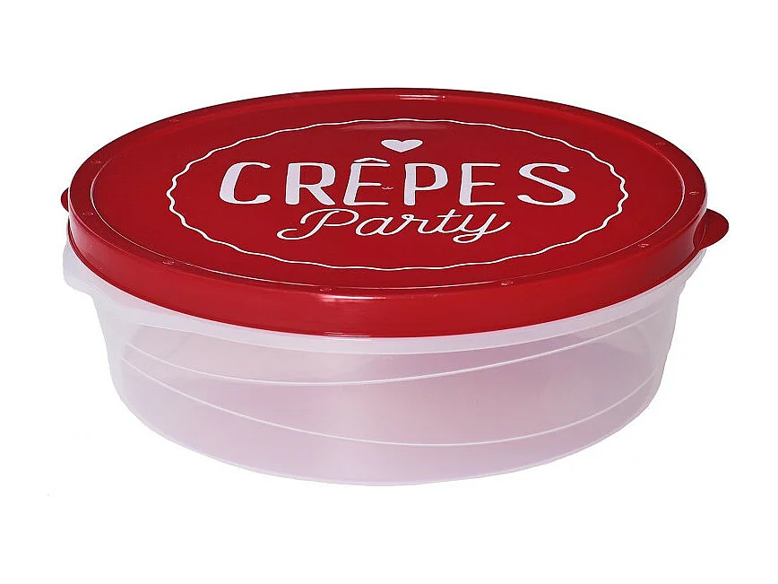 Boîte de Conservation "Crêpes" 28cm Rouge