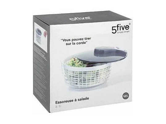 Essoreuse à Salade avec Fil "Wringer" 5,8L Gris
