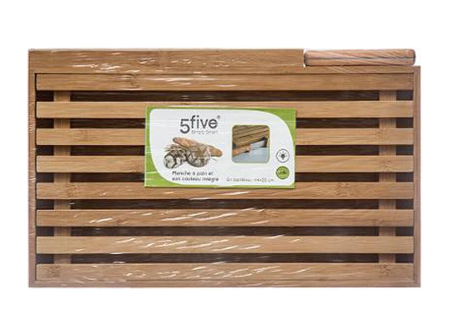 Set Planche à Pain & Couteau "Bambou" 44cm Naturel