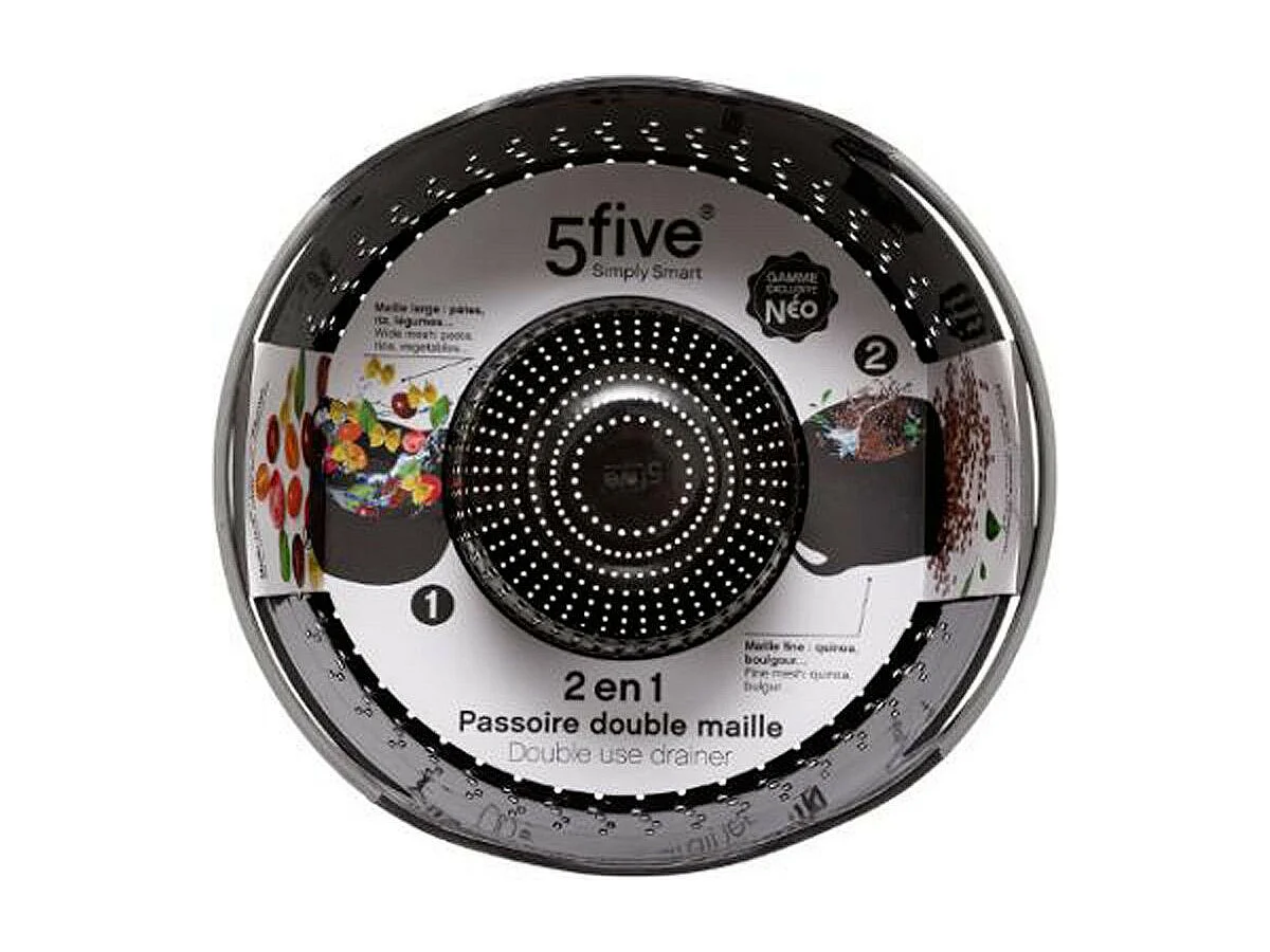 Passoire Double Maille "Néo" 25cm Noir