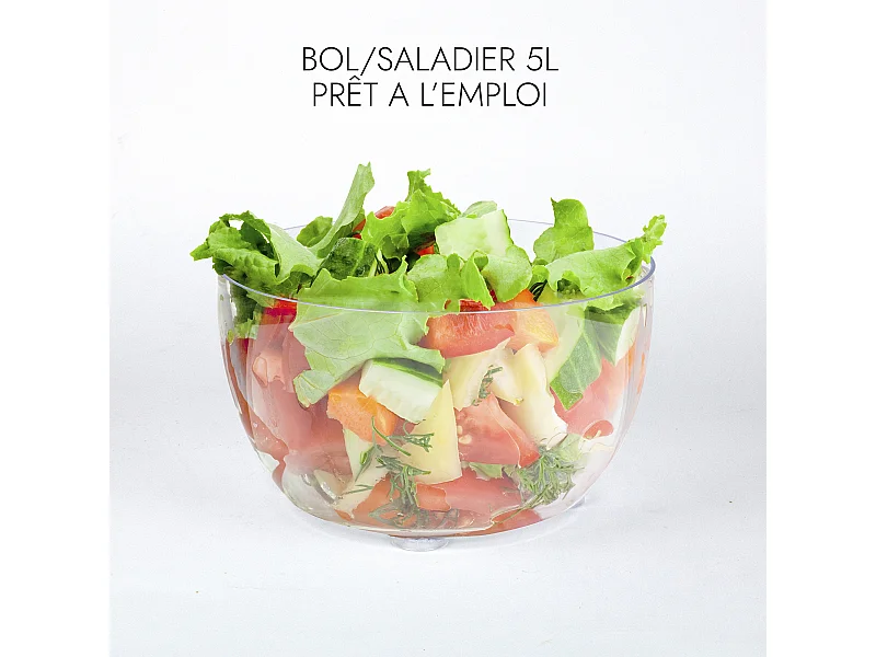 Essoreuse Salade 26cm Transparent, Gris, Blanc