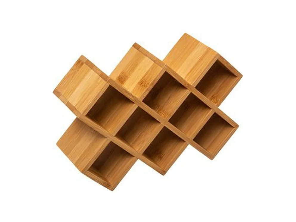Étagère à Épices 8 Cases "Bambou" 24cm Naturel