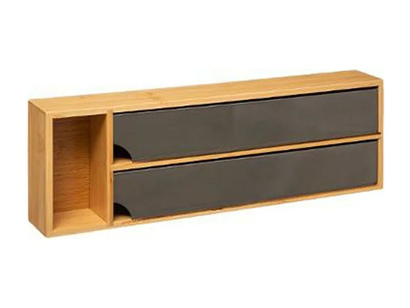 Rangement Cuisine 2 Compartiments "Winder" 39cm Naturel