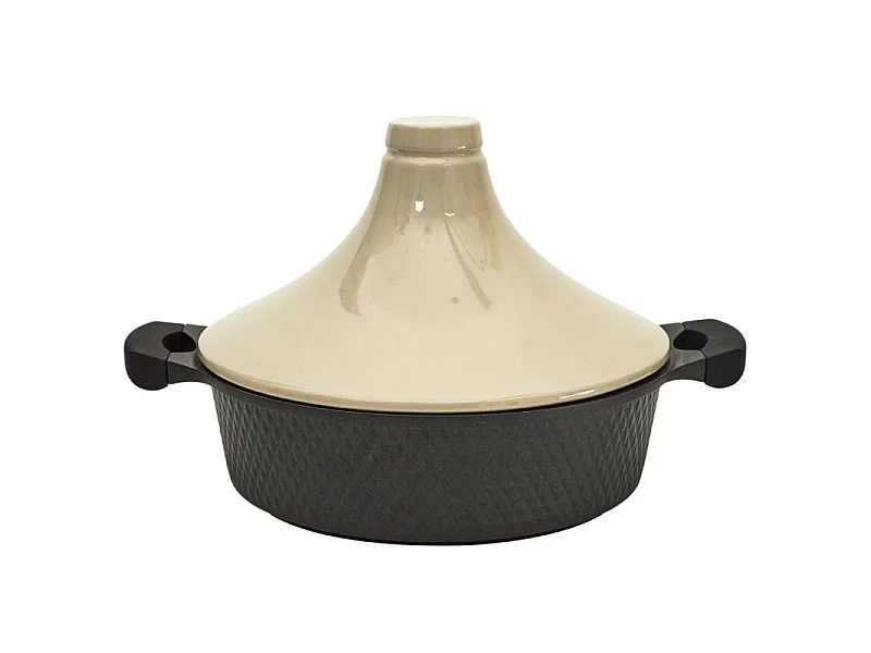 Plat à Tajine en Fonte d'Aluminium "Maroc" 28cm Beige