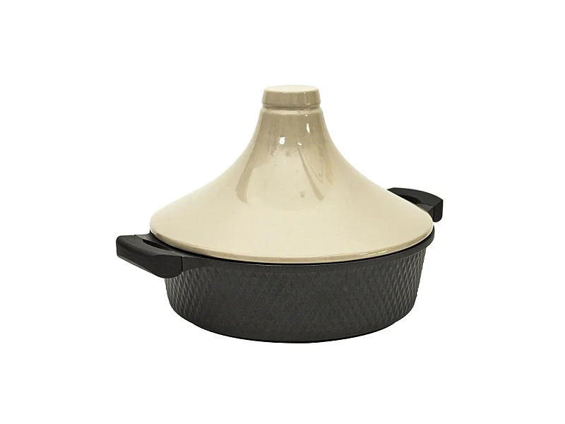 Plat à Tajine en Fonte d'Aluminium "Maroc" 28cm Beige