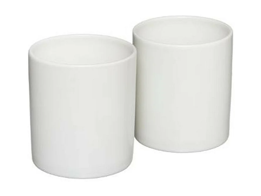 Lot de 2 Pots à Épices "Céramique" 18cm Blanc