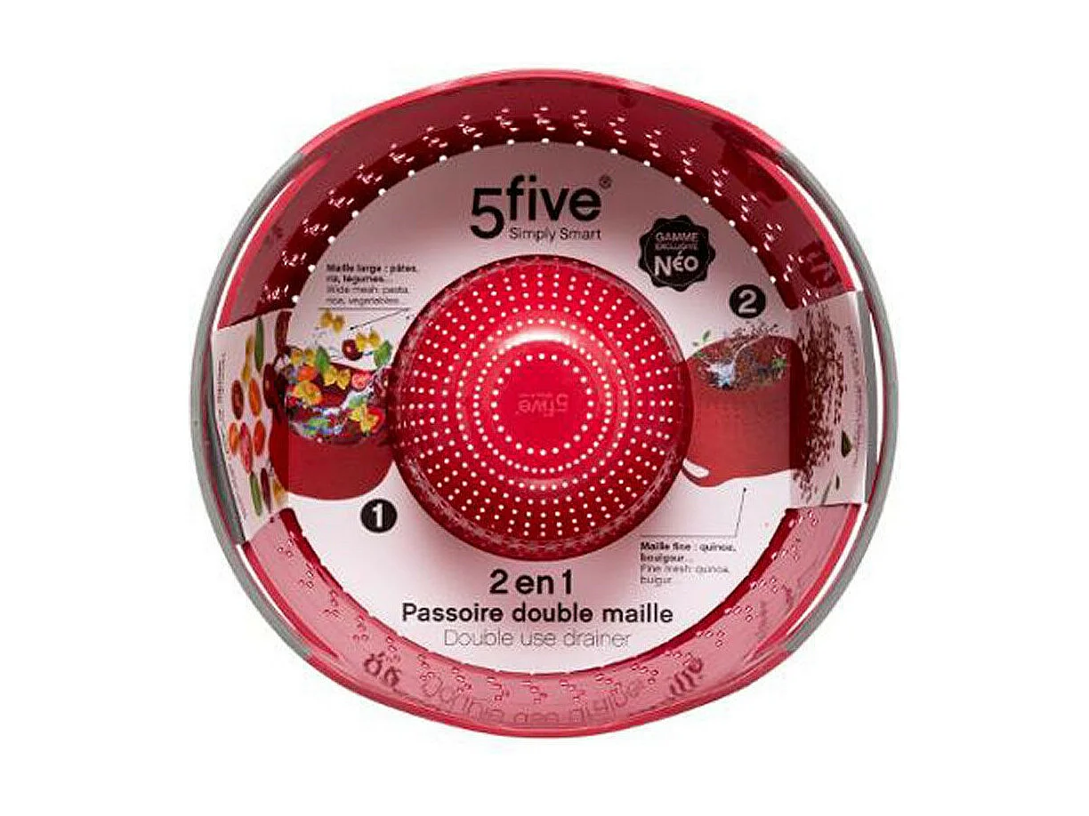 Passoire Double Maille "Néo" 25cm Rouge