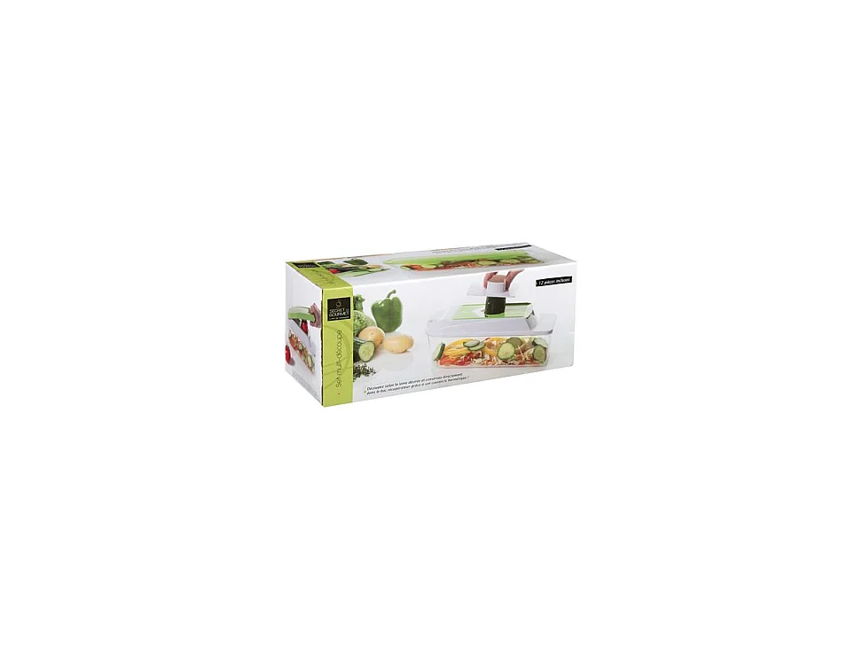 Mandoline Multi-Découpe 10 Pièces "Kit" 31cm Vert