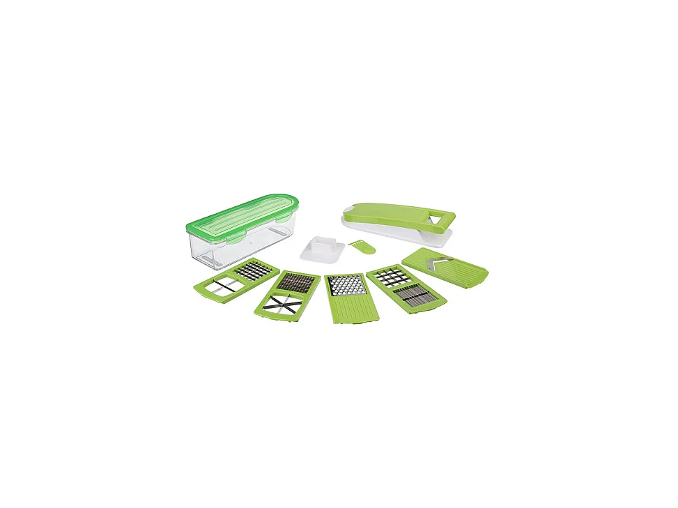 Mandoline Multi-Découpe 10 Pièces "Kit" 31cm Vert