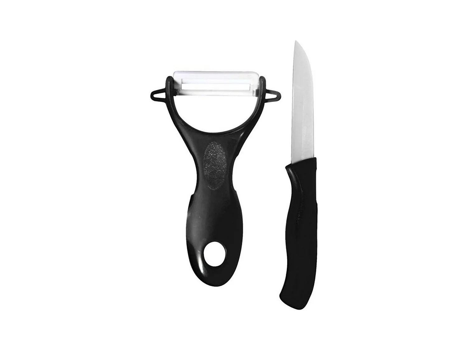 Couteau & Éplucheur Céramique "Cario" 16cm Noir