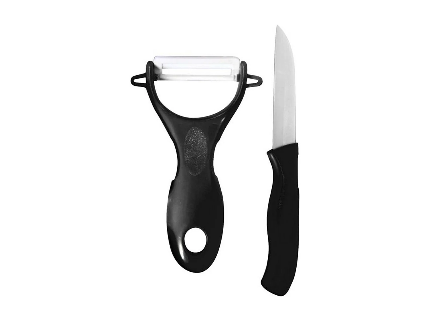 Couteau & Éplucheur Céramique "Cario" 16cm Noir