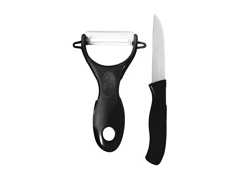 Couteau & Éplucheur Céramique "Cario" 16cm Noir