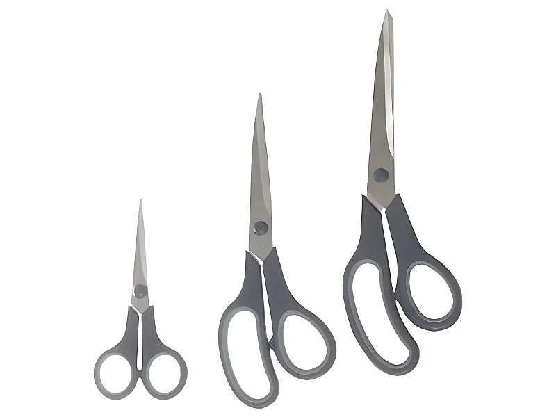 Lot de 3 Ciseaux "Multi-Usages" 25cm Gris