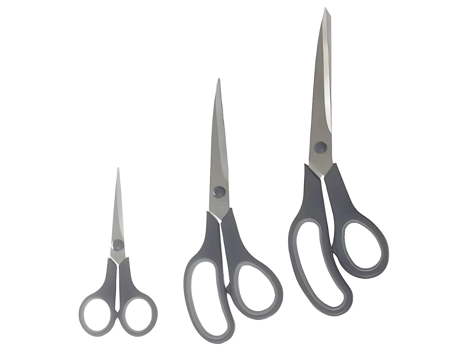 Lot de 3 Ciseaux "Multi-Usages" 25cm Gris