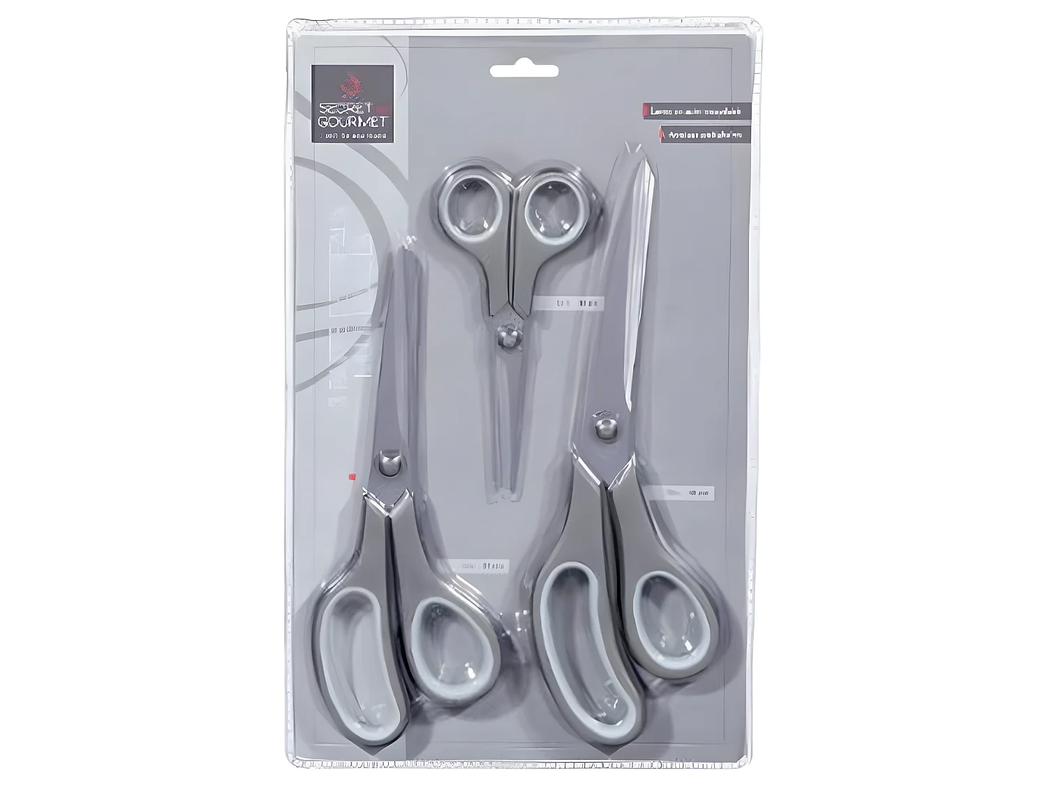Lot de 3 Ciseaux "Multi-Usages" 25cm Gris