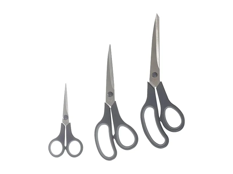 Lot de 3 Ciseaux "Multi-Usages" 25cm Gris