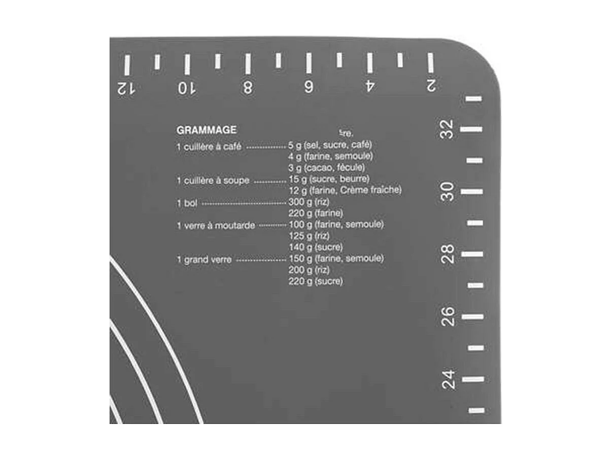 Tapis de Mesure "Silicone" 35x49cm Gris