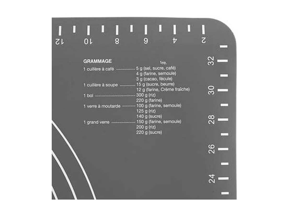 Tapis de Mesure "Silicone" 35x49cm Gris